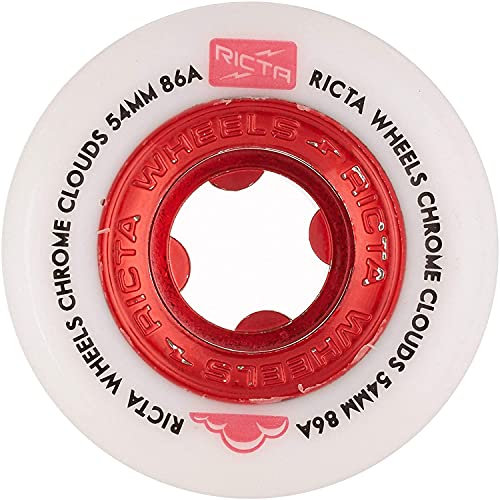 Ricta Skateboard-Räder, Chrom, Wolken, Rot, 86a, 54 mm