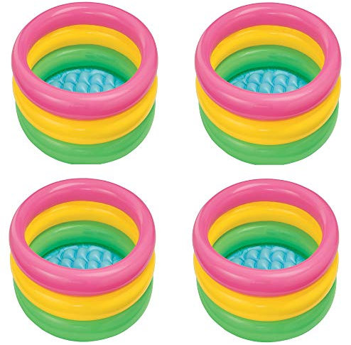 Intex Piscine gonflable douce pour bébé/enfant Sunset Glow 86,4 x 25,4 cm (lot de 4)