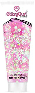 Holographic Glitter Face & Body Gel 12ml - Cosmetic, Body & Hair Glitter Gel (Cotton Candy)
