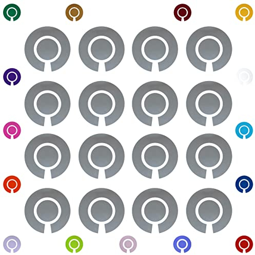 Acclaim Lawn Bowls Identification Stickers Markers Standard 5.5 cm Diameter 4 Full Sets Of 4 Self Adhesive Plain Colours (Silver)