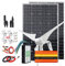 Kit complet pour éolienne solaire 640W 12V avec onduleur 2000W :1 générateur de turbine éolienne 400W + 2 panneaux solaires mono 120W haute efficacité + contrôleur de charge PWM + câbles + support