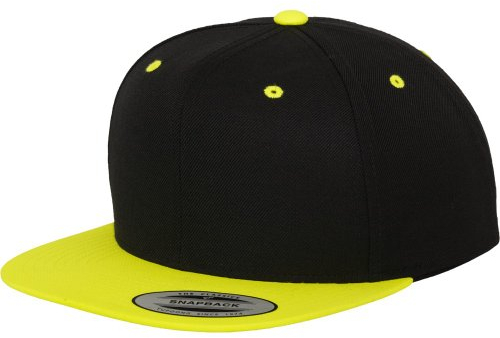 Flex fit – Baseballkappe – Herren, Einheitsgröße, Schwarz / Gelb, Einheitsgröße