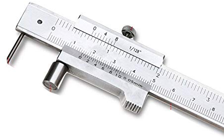 EUNEWR Messschieber Streichmaß, Parallel Markierungslehre aus Edelstahl zum Messen und Anreißen Verschiedener Bearbeitungsarten (0-200mm)