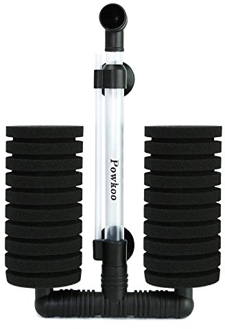 Powkoo Luftheber Filter Aquarium Schwammfilter Innenfilter Nano Aquarium Filter for Garnelen (40 to 200L)