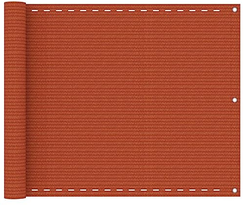 vidaXL Balkon Sichtschutz Bespannung Terrasse Windschutz Sonnenschutz Balkonbespannung Balkonverkleidung Balkonsichtschutz Orange 75x300cm HDPE
