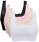 Vertvie Sexy Soutien-Gorge de Sport Dentelle Bra Push Up Lingerie Femme Brassière sans Armature Bra Bandeau pour Yoga Fitness Entraînement(EUXL/TagXXL,Noir+Blanc+Complexion+Rose)