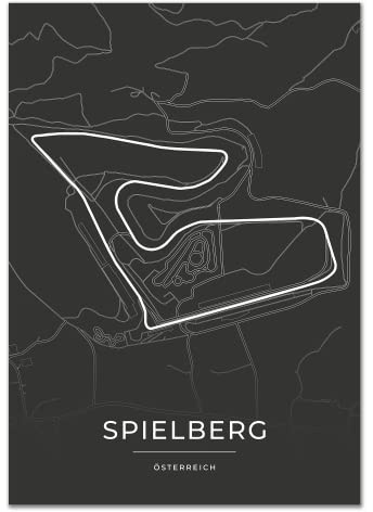 Vacentures Spielberg Rennstrecken Poster - Geschenk für Motorsport-Fans (21x30 CM (DIN A4))