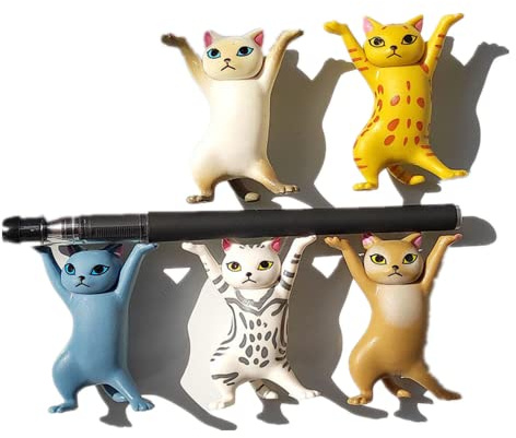 5 PCS Fun Cat Refrigerator Magnets Office Magnet Dancing Cats Fridge Magnet for Whiteboard, Refrigerator, Map, Notes, Calendar (5 PCS Style2)