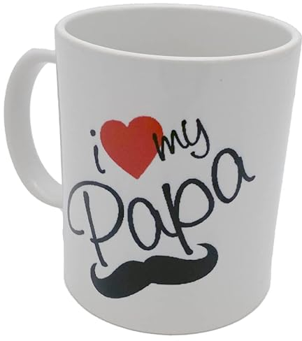 Tasse fête du Papa - Idée cadeau originale Papa Anniversaire Fête Anniversaire - Tasse petit-déjeuner Jour du Papa (I Love My Papà)