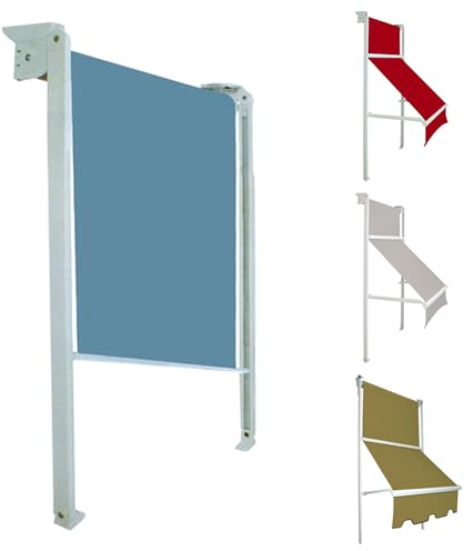 Tenda da Sole Per Balcone a Caduta Mod. Genova con Guide Laterali, Personalizzabile, Tessuto Tempotest Para’ o PVC diversi colori. Tenda a Caduta Motorizzata o Manuale (LARGHEZZA DA 201 CM A 240 CM)