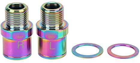 BuyWeek Fahrradpedale Verlängerung, Titanlegierung Fahrrad Pedal Extender 20mm Fahrrad Pedal Verlängerung Spindel für Mountainbike(Bunt)