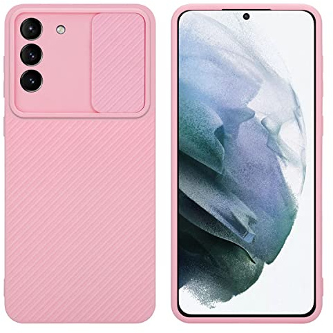 Cadorabo Hülle kompatibel mit Samsung Galaxy S21 Plus Schutzhülle TPU Silikon Case Liquid Design mit Kameraschutz Slim Kratzfest Weiche Gummi mit Rundumschutz Case Hülle für Galaxy S21 Plus in Rosa