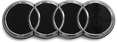 Audi 89A071801 Ringe Zeichen Kühlergrill Black Edition Emblem Blackline Logo, schwarz