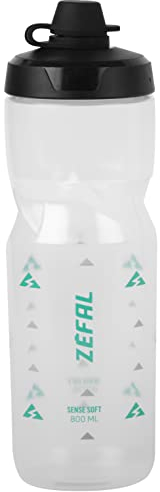 ZEFAL Sense Soft No Mud Bidon Velo Cyclisme, Translucide, 800 ML