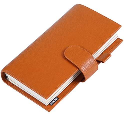 Moterm Companion Traveler's Notizbuch Cover - Verbessertes Design mit Rückentasche (Standard Größe, Kiesel-Gebranntes orange)