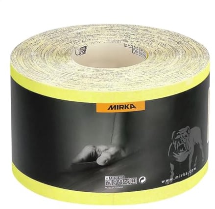 Mirka Schleifpapier-Rolle, 240er-Körnung, 50 m, Gelb
