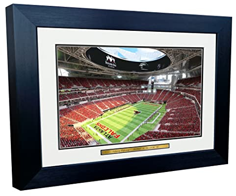 Atlanta Falcons NFL NFC Arrowhead Stadium Autogramm, signiert, 30,5 x 20,3 cm, A4 Foto, Bilderrahmen, Fußball-Poster, Geschenk AFC