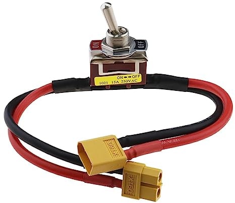 Elektrischer Schalter mit XT60 Anschluss 15A Großer Strom EIN/Aus Elektrischer Netzschalter Anschluss Zubehör für RC Modell Drohnen Auto ESC Batterie