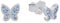 s.Oliver Ohrstecker 925 Sterling Silber Mädchen Kinder Ohrschmuck, mit Zirkonia synth., 0,5 cm, Silber, Schmetterling, Kommt in Schmuck Geschenk Box, 2036816