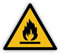 Warnzeichen (W021) Warnung vor feuergefährlichen Stoffen - Dreieckiges Warnschild - Signalgelb (RAL 1003) nach DIN EN ISO 7010