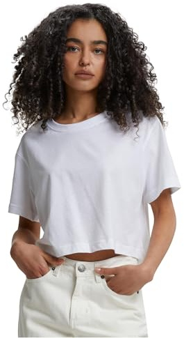 Urban Classics Women's Ladies Short Oversized Tee T-Shirt, White, S (Pack of 2)