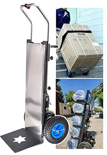 Carrello Saliscale Elettrico, 400 Kg Di Carico Camion Elettrico Per Sacchi Con Maniglia Telescopica, Motore Brushless 1200 W, Batteria 48 V/36 Ah, Carrello per Sacchi Oggetti Pesanti su E Giù Scale