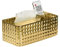 Glomora Taschentuchbox,multifunktional Acryl Schreibtisch Organizer mit transparentem rechteckigem Taschentuchbox Deckel Rhombus Textur für Schminktisch Nachttisch Autodekoration (Gold)