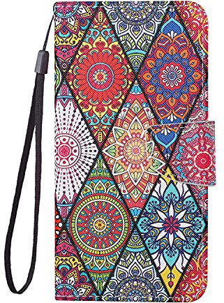 ChoosEU Cover per Samsung Galaxy A55 5G Custodia in Pelle Portafoglio Silicone Carta Fessura Supporto Stand Modello Disegni Flip Case Antiurto Protettiva Cover a Libro per Galaxy A55 5G - Mandala