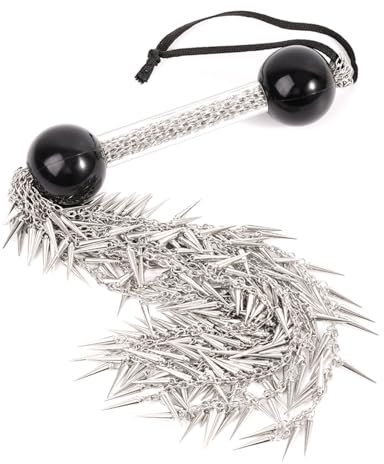 Fouet à chaîne en métal Poignée Confortable Fouet Sexy Érotique Cravache fessée fétiche Accessoires de Bondage Durables Sex Toys SM Jeu de Rôle Jouets sexuels pour Couples