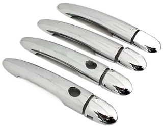 Poignées Porte Extérieure Ensemble Anti-rayures Chromé Pour Clio 3 III 2005 ~ 2012 Pièces Extérieures Style Accessoires Chromés Garniture Poignée Porte Voiture Couvercle Poignée Porte Extérieure(Metal