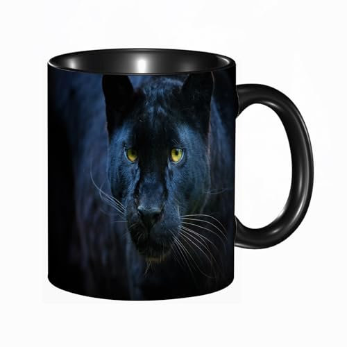 EKLMPS Coffee Mugs,11oz Ceramic Mugs, Funny Gifts for Women, Birthday Present,Christmas,Funny Mugs for Men,Black Panther