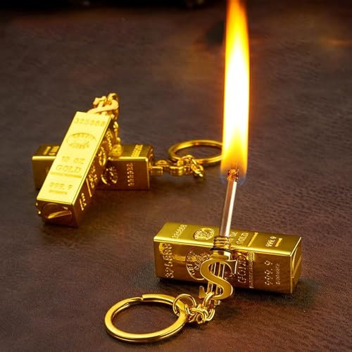 Allumettes et allumeurs butanes Briquet pour Camping et randonnée en Plein air (dorée)(sans gaz)