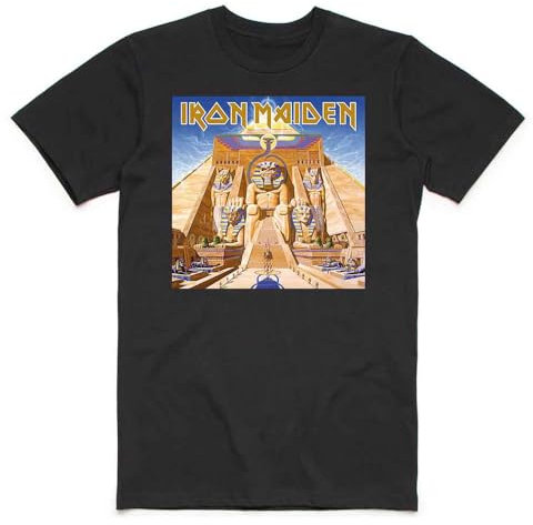 Rock Off officially licensed products Iron Maiden Powerslave Album Cover Box T Shirt S Black
