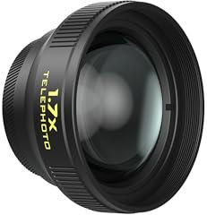 Freewell teleobiettivo 1,7x per iPhone, Samsung, filettatura 17 mm Obiettivo premium per ritratti e fauna selvatica