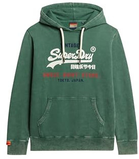 Superdry Sweat à capuche Cali Relaxed avec logo vintage pour homme, Pin international, L