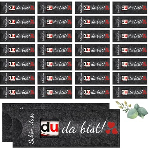 DIKARIYA 30 Weihnachten Gastgeschenke Schokolade Grau Hülle Filz für Gäste