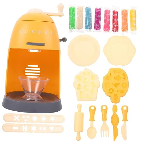 Milisten 1 set Interactive Imitation Ice Cream Machine Kit for Fun Kitchen Role Play for Boys and Develops Imagination and Hands Skills for Home and Playroom Activities