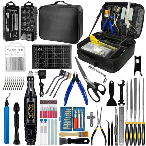 212Pcs 3D Drucker Zubehör Kit, 3D Drucker Zubehör Bring Toolbox enthält Entgratwerkzeug, Geeignet für 3D Druck Demontage, Reinigung und Präzisionsbearbeitung Werkzeugkisten