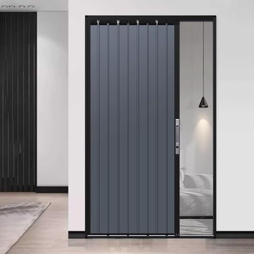 Faltbare Innentür Mit Schloss, Einziehbares Metallschiebetürdesign For Privatsphäre In Schlafzimmer Und Küche, Inklusive Befestigungsmaterial(C,25x39in (63.5x100cm))