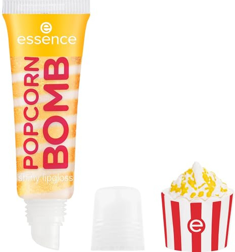 essence POPCORN BOMB shiny lipgloss, Nr. 01, Gelb, schimmernd, vegan, ohne Parabene, ohne Mikroplastikpartikel, Nanopartikel frei, 1er Pack (10ml)