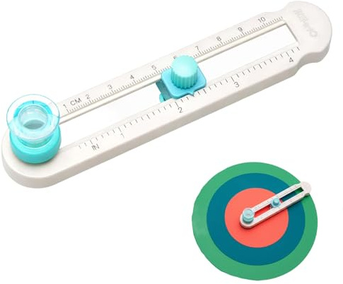 Kreisschneider Papier Verstellbar, 2-20cm Durchmesser Verstellbare Papierschneider Kreis, Kreisschneider für Papier, Rundschneider Circle Cutter, Papierschneider 360° Drehbar, für Karten Fotopapier