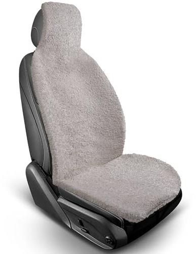 Lammfell Wohnmobil Sitzauflage Sitzbezug für Fiat Ducato Jumper Boxer Kunstfell Auflage Beige
