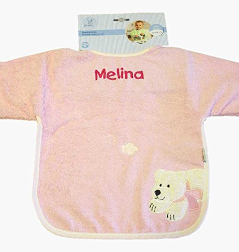 my-mosaik Sterntaler Baby-und Kinder Ärmellätzchen Ella 100% Baumwolle mit Ihrem Wunschnamen bestickt, ideales und persönliches Geschenk für werdende Eltern zur Geburt, Taufe, Ostern, Weihnachten