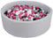 Velinda Bällebad Ballpool Kugelbad Bällchenbad Bällchenpool Kinder-Pool 900 Bälle/O125cm (Farbe der Bälle: schwarz,weiß, pink,grau)