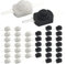 WMYCONGCONG 40 PCS Latching Push Button Switch Mini On Off Switch DC 30V 1A for Torch Flashlight Light Lamp Wall Outlet, White and Black