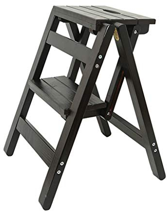 JHome-Scale pieghevoli Pieghevole 2 Piedi Sgabello Step/Sgabello Sedia a pioli, Sedia per Uso Domestico in Legno Scala a Libro Sgabello Sgabello Aperto per Giardino Altezza 52 cm Peso Max. 150kg