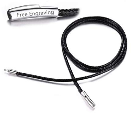 FaithHeart Lederkette Halskette Kunstleder Lederband Kette Partnerkette Freundschaftskette Halskette für Anhänger, 45cm, personalisierte Geschenke Baby
