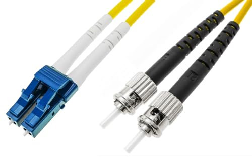 Techly Professional 106213 Cavo Fibra Ottica Monomodale OS2 ST/LC 9/125 10 m Giallo