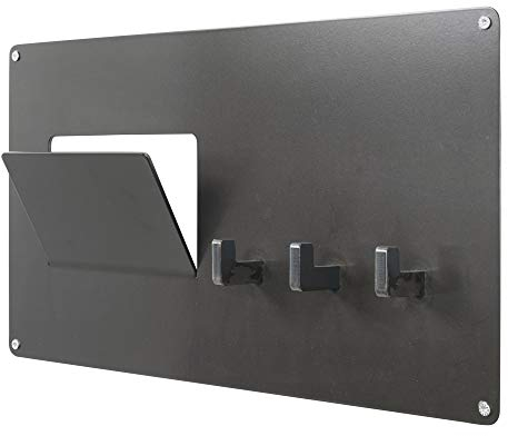 Spinder Design Leatherline Mail -Wandgarderobe/Garderobe mit 3 Haken - Weiß