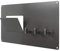 Spinder Design Leatherline Mail -Wandgarderobe/Garderobe mit 3 Haken - Weiß